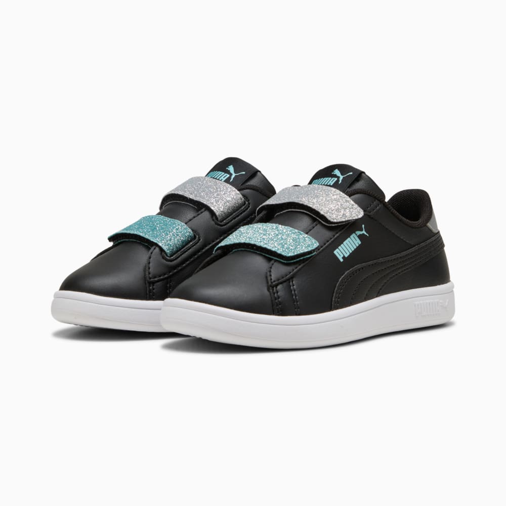 Зображення Puma Дитячі кеди Smsah 3.0 L Glitter Kids' Sneakers #2: PUMA Black-Safe Lake-PUMA Silver