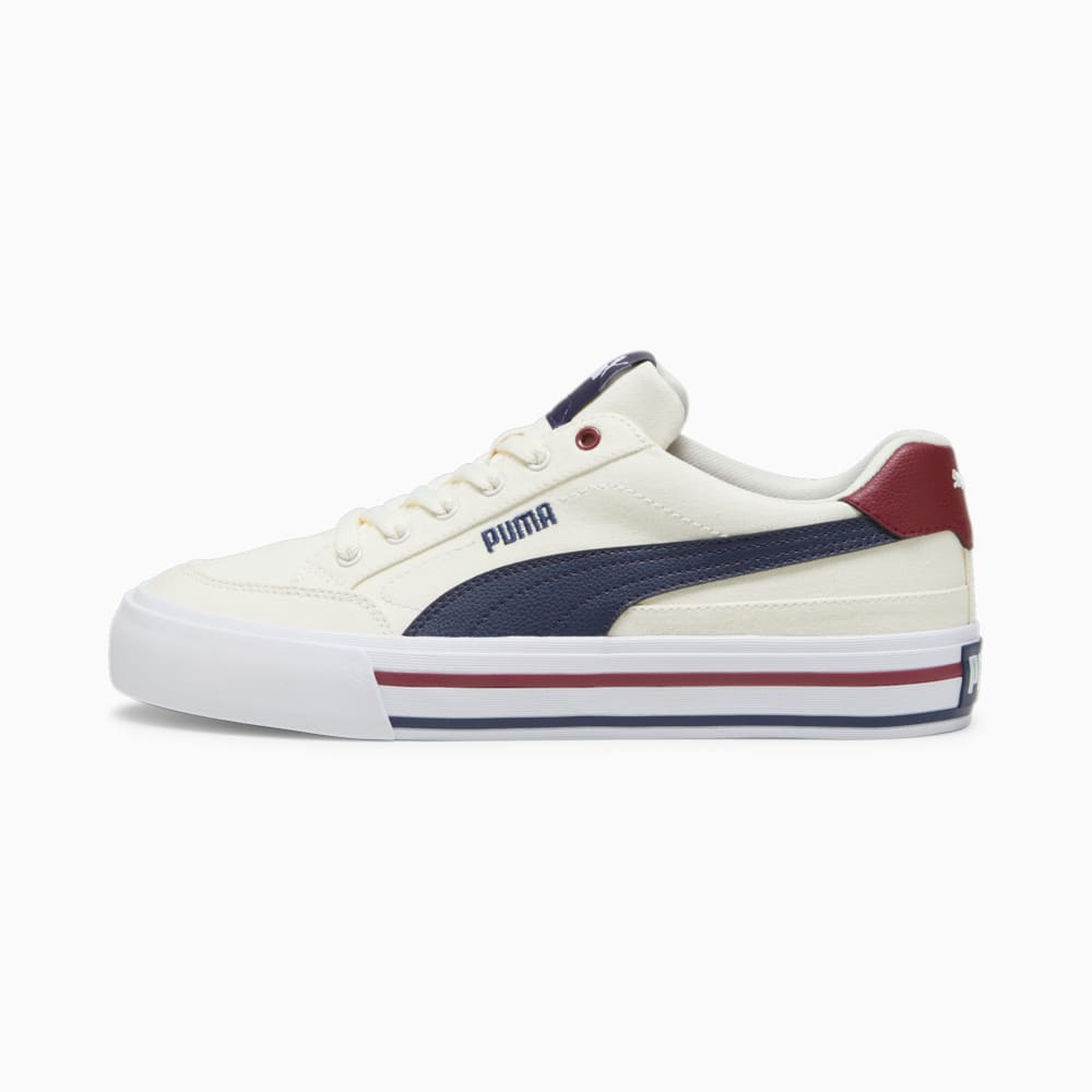 Изображение Puma Кеды Court Classic Vulcanised Formstrip Unisex Sneakers #1: Warm White-PUMA Navy-Sugared Almond