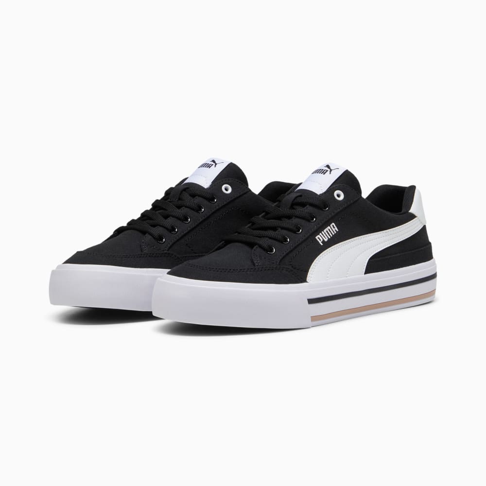 Изображение Puma Кеды Court Classic Vulcanised Formstrip Unisex Sneakers #2: Puma Black-Puma White