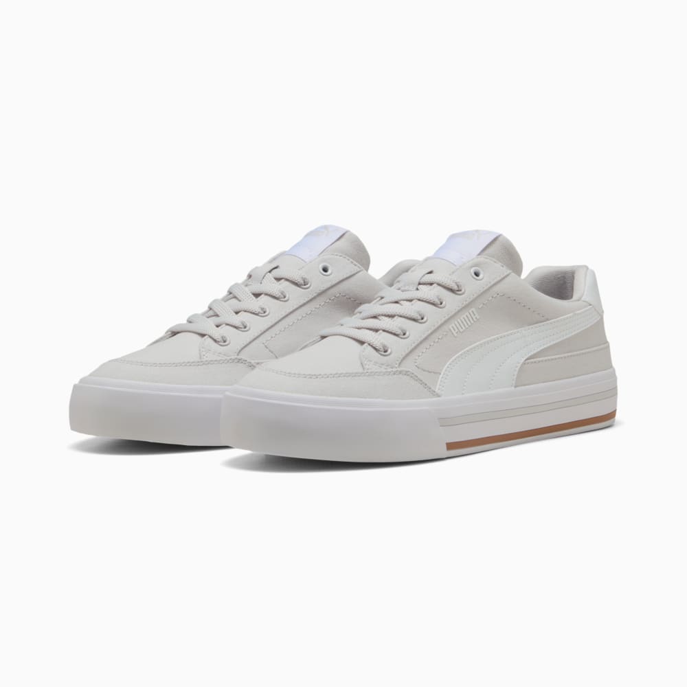 Изображение Puma Кеды Court Classic Vulcanised Formstrip Unisex Sneakers #2: Feather Gray-PUMA White