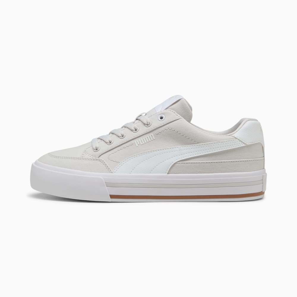 Изображение Puma Кеды Court Classic Vulcanised Formstrip Unisex Sneakers #1: Feather Gray-PUMA White
