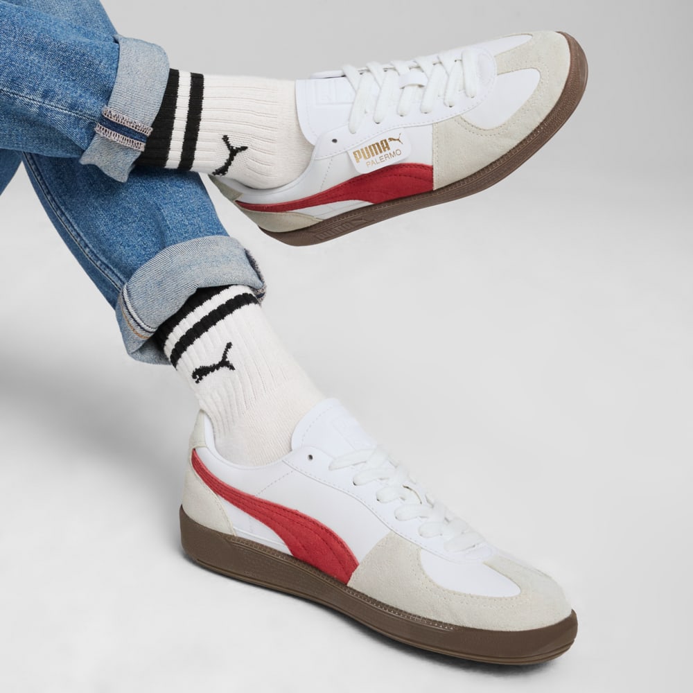 Sneakers white red best sale