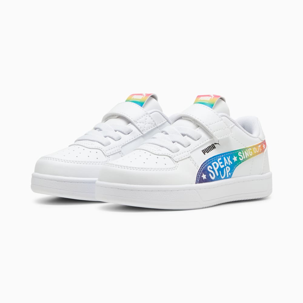 Изображение Puma Детские кеды PUMA x TROLLS Caven 2.0 Kids' Sneakers #2: PUMA White-Ravish-Active Red