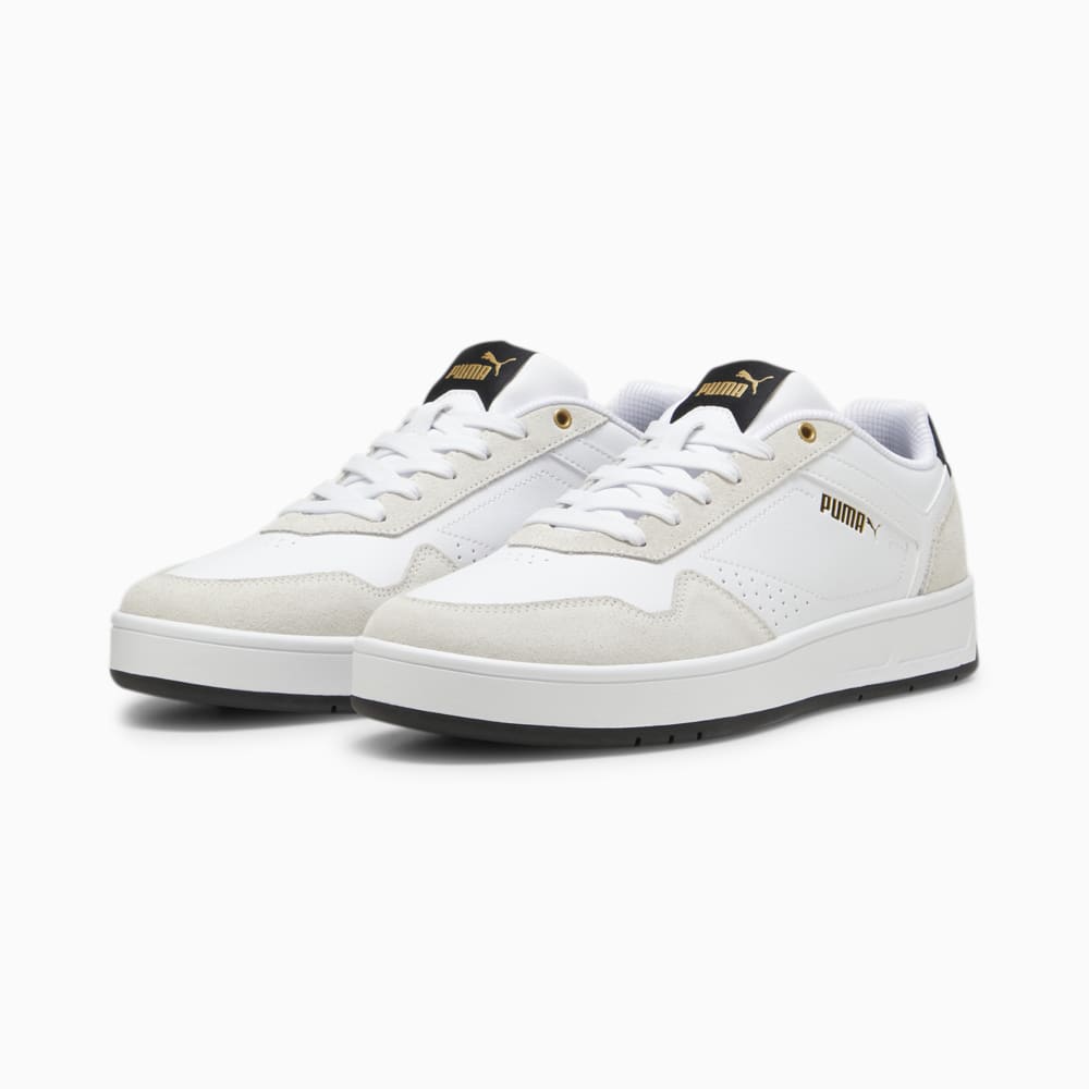 Изображение Puma Кеды Court Classic Suede Sneakers #2: PUMA White-Vapor Gray-PUMA Gold