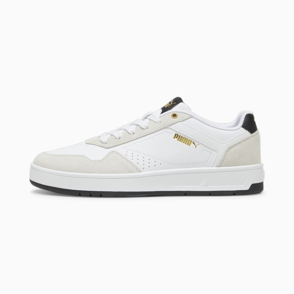 Puma gold discount and white sneakers