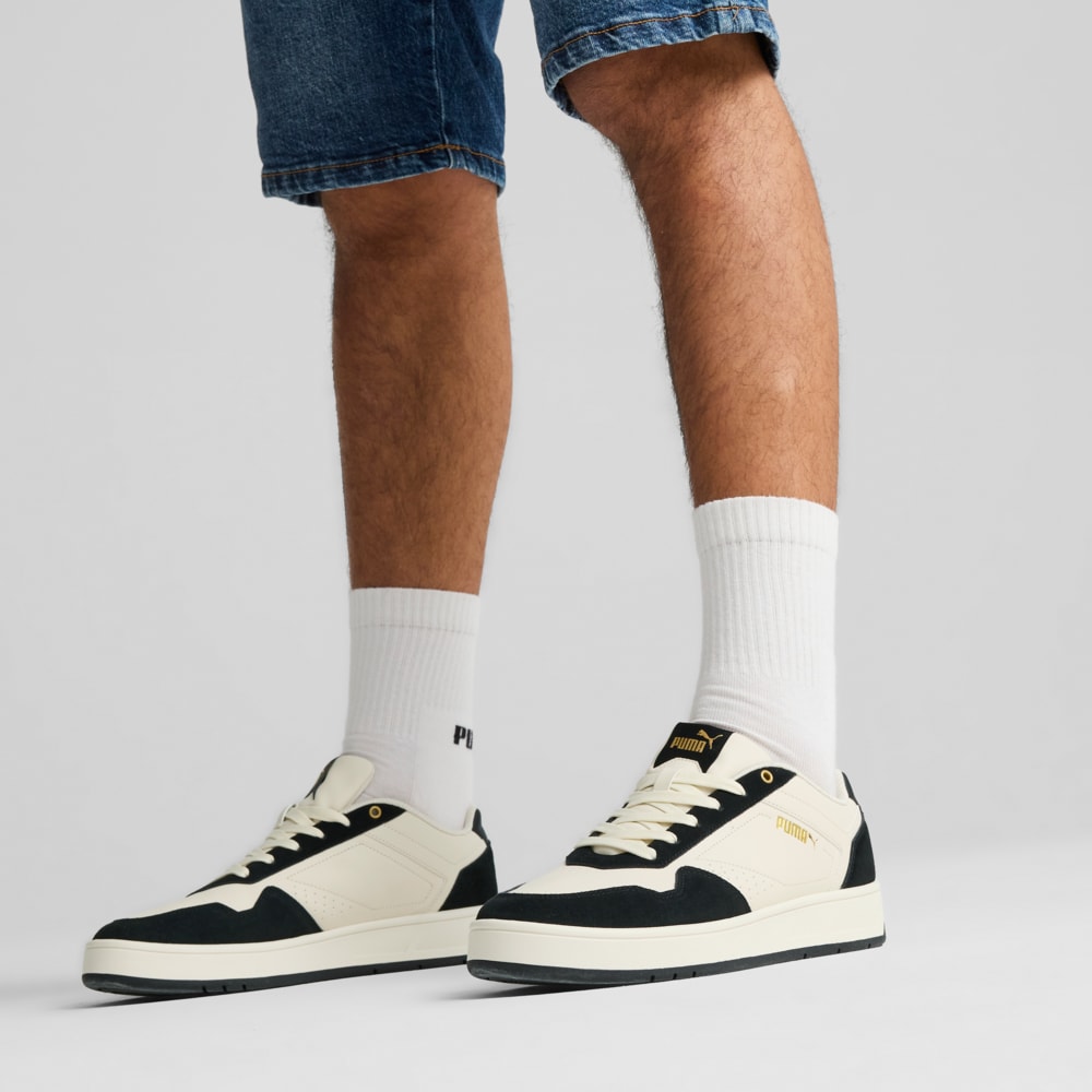 Изображение Puma Кеды Court Classic Suede Sneakers #2: Alpine Snow-PUMA Black-PUMA Gold