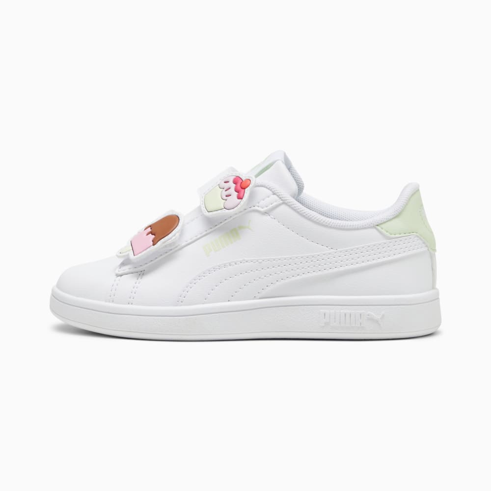 Зображення Puma Дитячі кеди PUMA Smash 3.0 Badges Kids' Sneakers #1: PUMA White-Green Illusion