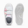 Изображение Puma Детские кеды PUMA Smash 3.0 Badges Kids' Sneakers #4: PUMA White-Magic Rose-Lilac Frost