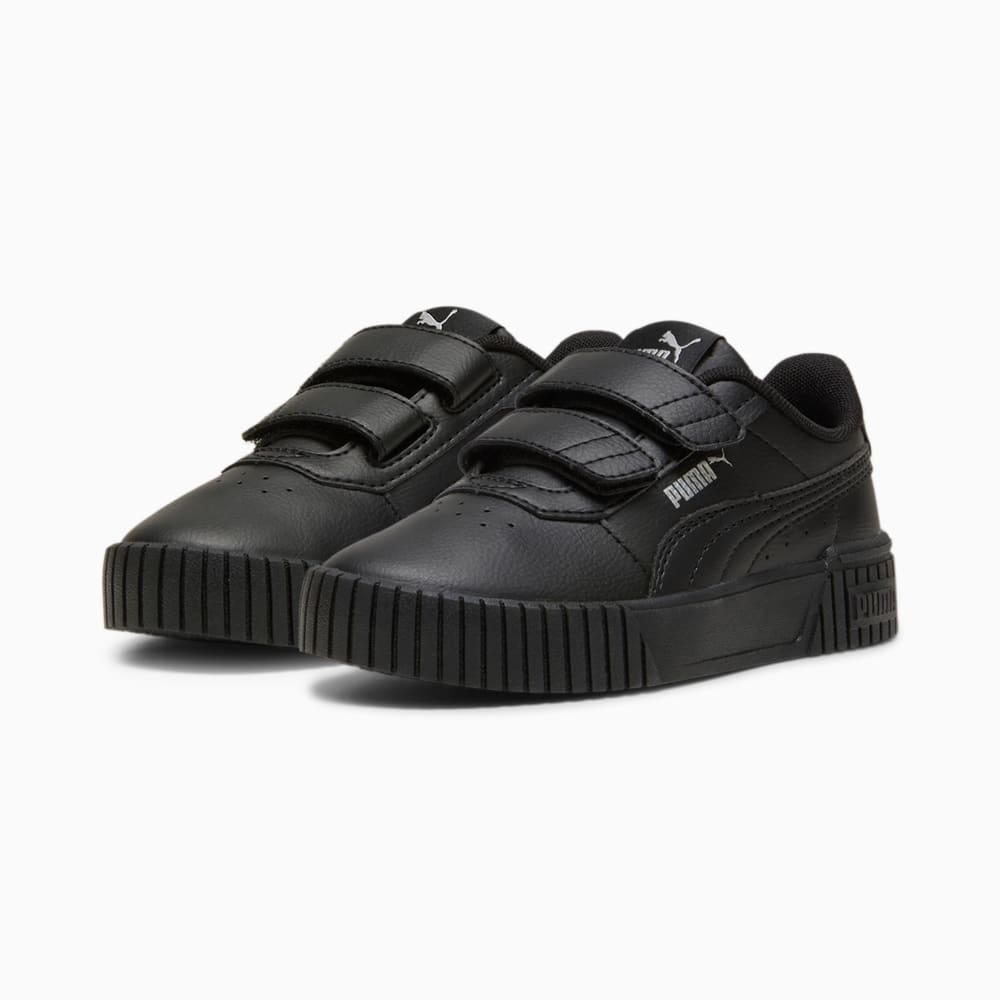 Изображение Puma Детские кеды Carina 2.0 V Kids' Sneakers #2: Puma Black-Puma Silver