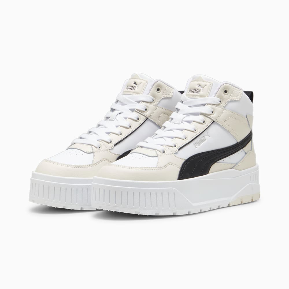 Изображение Puma Кеды Karmen II Idol Mid Sneakers Women #2: PUMA White-PUMA Black-Alpine Snow