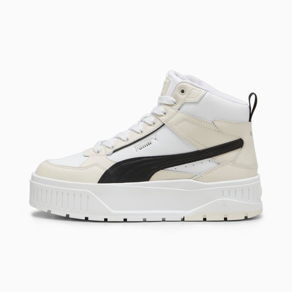 Изображение Puma Кеды Karmen II Idol Mid Sneakers Women #1: PUMA White-PUMA Black-Alpine Snow