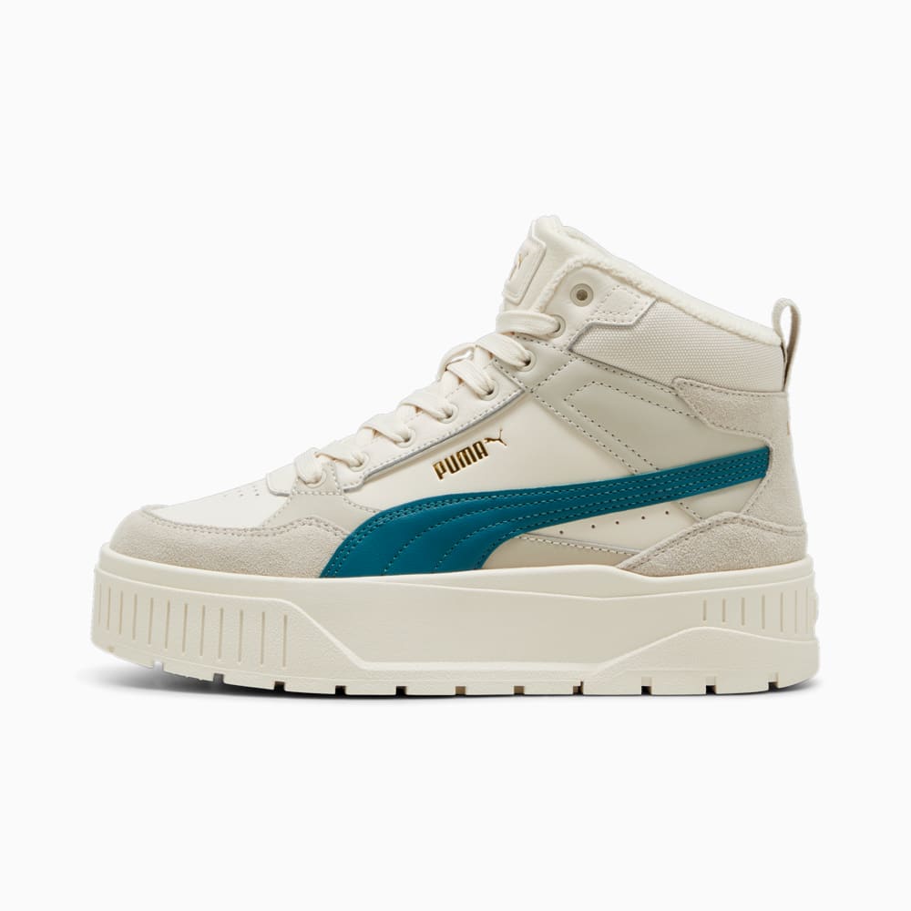 Зображення Puma Кеди Karmen II Idol Mid WTR Sneakers Women #1: Alpine Snow-Cold Green-PUMA Gold