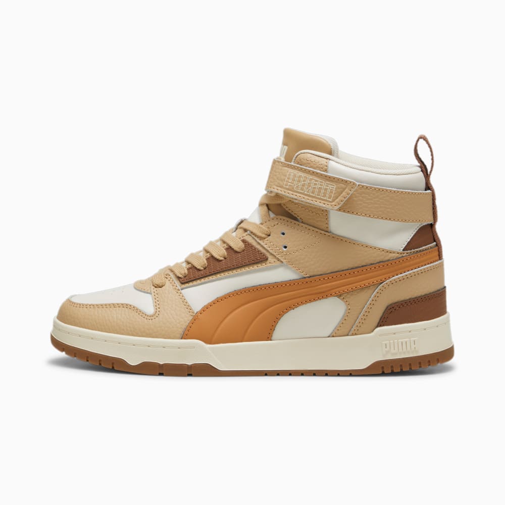 Изображение Puma Кеды Rebound Game Leather Sneakers Unisex #1: Alpine Snow-Caramel Latte-Haute Coffee-Sand Dune