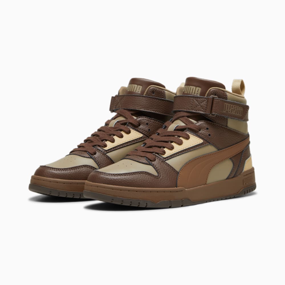 Изображение Puma Кеды Rebound Game Leather Sneakers Unisex #2: Espresso Brown-Haute Coffee-Oak Branch