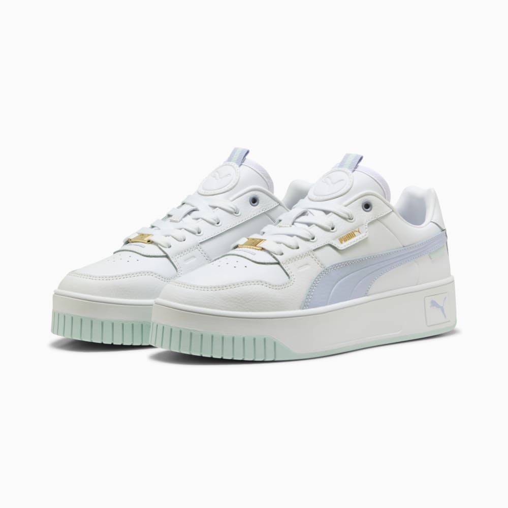 Изображение Puma Кеды Carina Street Lux Sneakers Women #2: PUMA White-Cool Weather-PUMA Gold