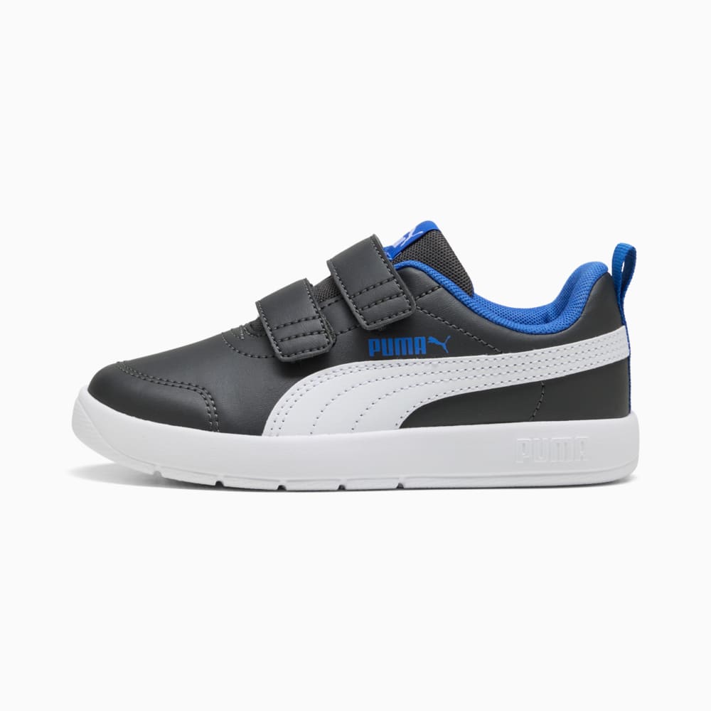 Зображення Puma Дитячі кеди Courtflex V3 Sneakers Kids #1: Dusky Gray-PUMA White-Mountain Blue