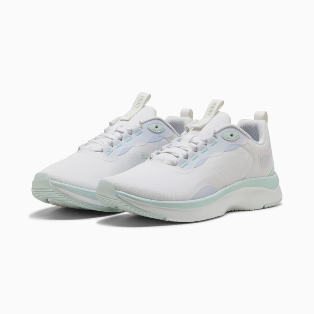 Изображение Puma Кроссовки SOFTRIDE Orla Sneakers Women #2: PUMA White-Cool Weather-Peaceful Blue-Feather Gray