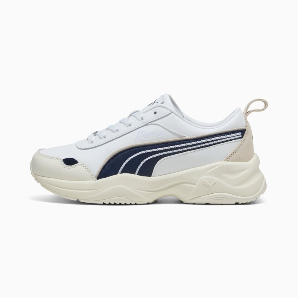 Изображение Puma Кроссовки Cilia Mode Lux Sneakers Unisex #1: PUMA White-PUMA Navy-Warm White