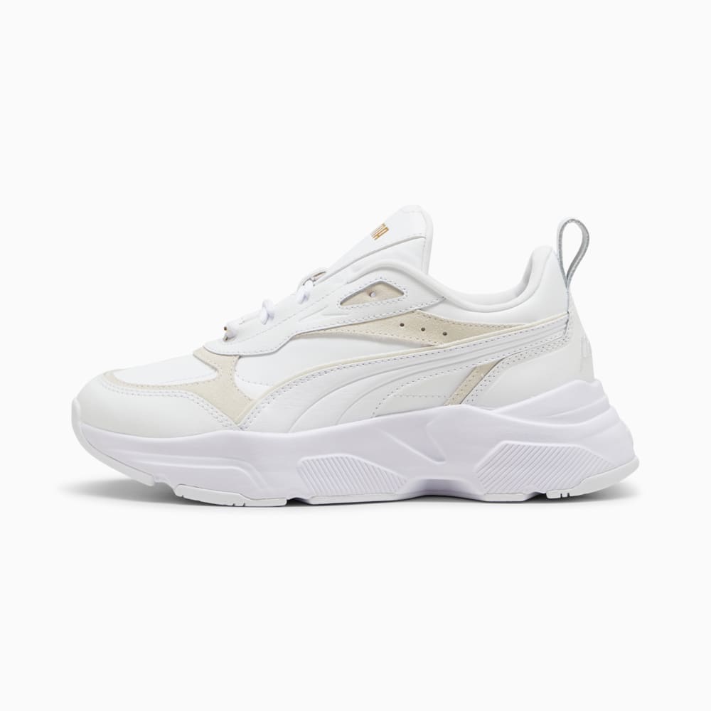 Изображение Puma Кроссовки Cassia Lux Sneakers Unisex #1: PUMA White-Alpine Snow-PUMA Gold