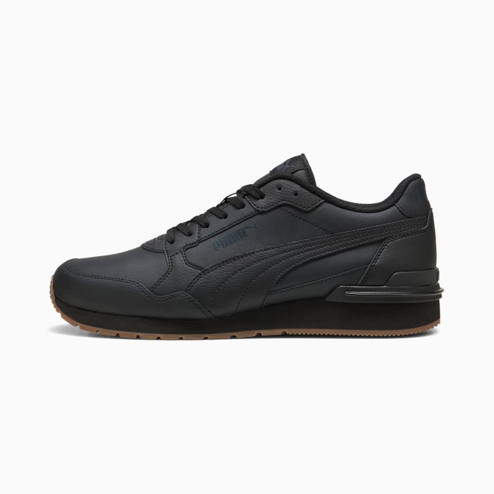 Изображение Puma Кроссовки ST Runner v4 Leather Sneakers Unisex #1: PUMA Black-Strong Gray-Gum