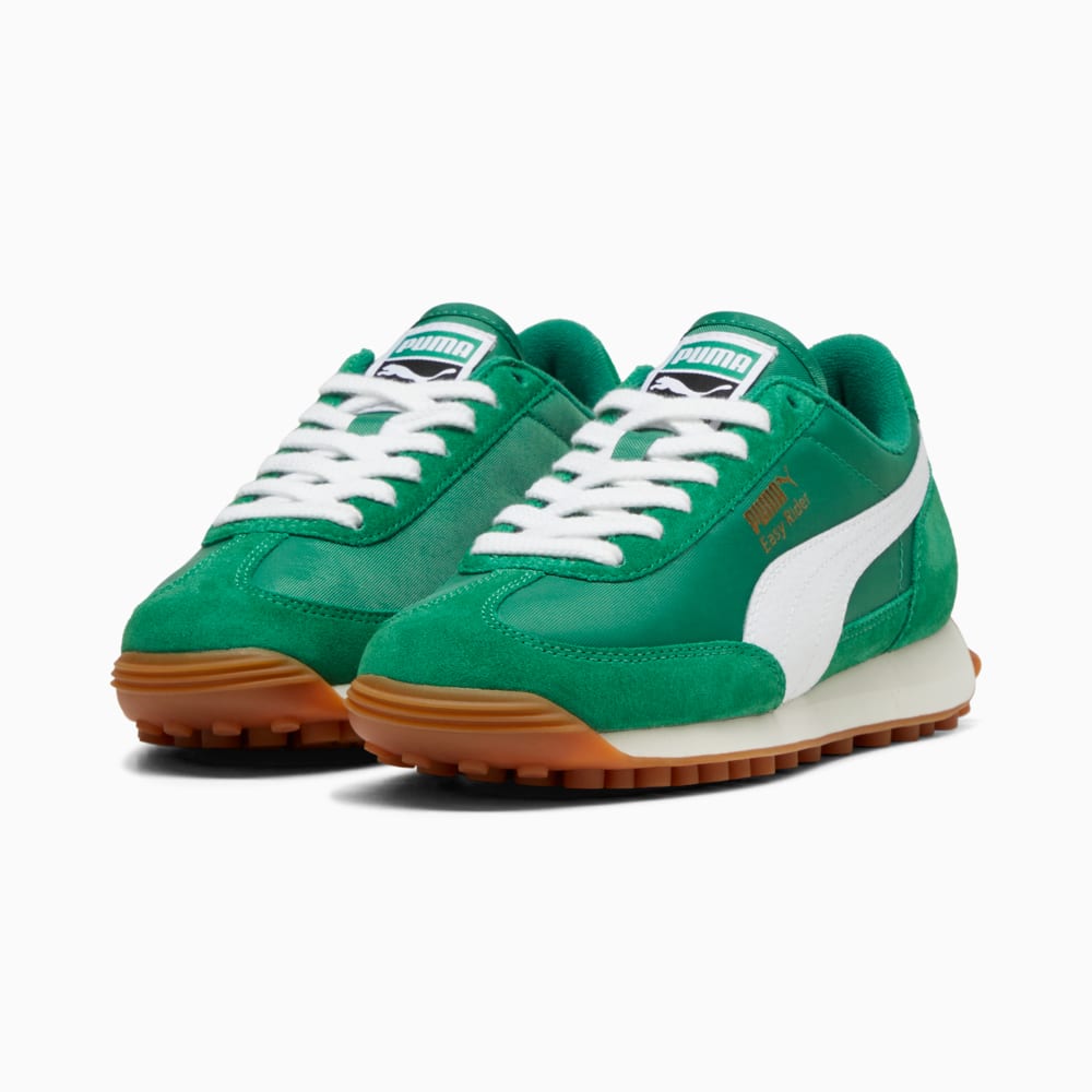 Green and white puma top