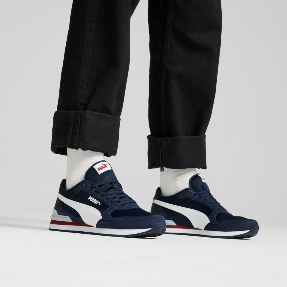 Зображення Puma Кросівки ST Runner v4 Mesh Sneakers Unisex #2: Club Navy-PUMA White-Team Regal Red-Platinum Gray