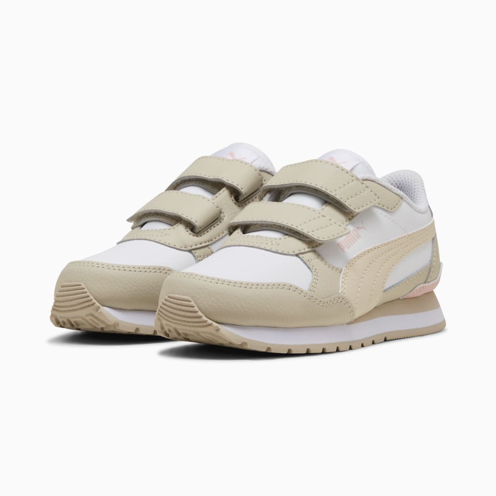 Зображення Puma Дитячі кросівки ST Runner v4 Leather Sneakers Kids #2: PUMA White-Alpine Snow-Desert Dust-Mauve Mist