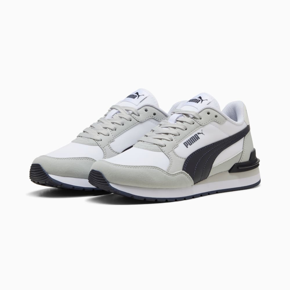 Изображение Puma Кроссовки ST Runner v4 Nylon Sneakers Youth #2: PUMA White-New Navy-Cool Light Gray