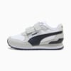 Изображение Puma Детские кроссовки ST Runner v4 Nylon Sneakers Kids #1: PUMA White-New Navy-Cool Light Gray