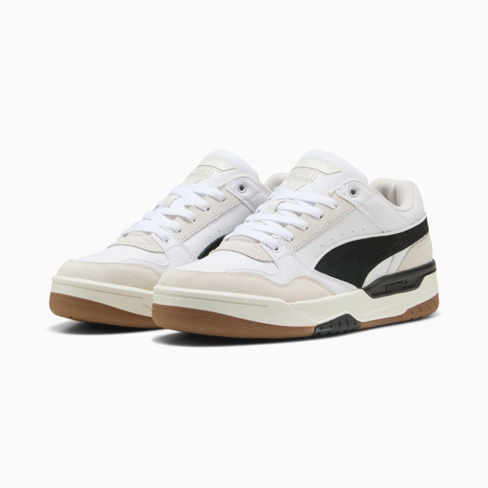 Изображение Puma Кеды Rebound Retro Sneakers Unisex #2: PUMA White-PUMA Black-Feather Gray