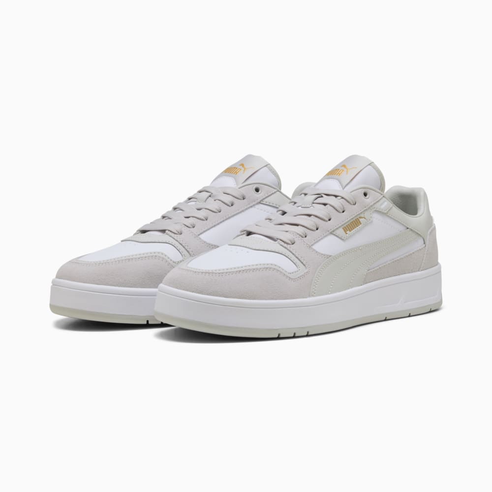 Зображення Puma Кеди Court Classic Suede Sneakers Unisex #2: PUMA White-Glacial Gray-PUMA Gold