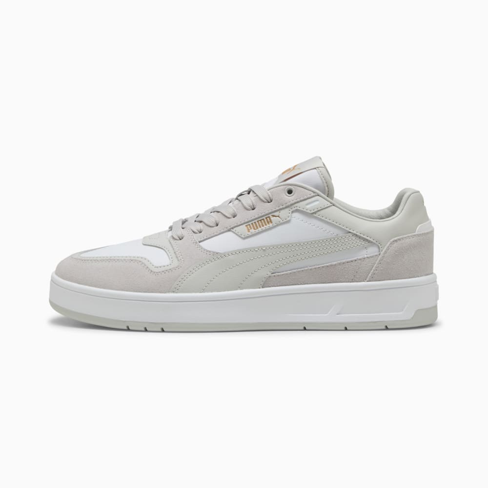 Зображення Puma Кеди Court Classic Suede Sneakers Unisex #1: PUMA White-Glacial Gray-PUMA Gold