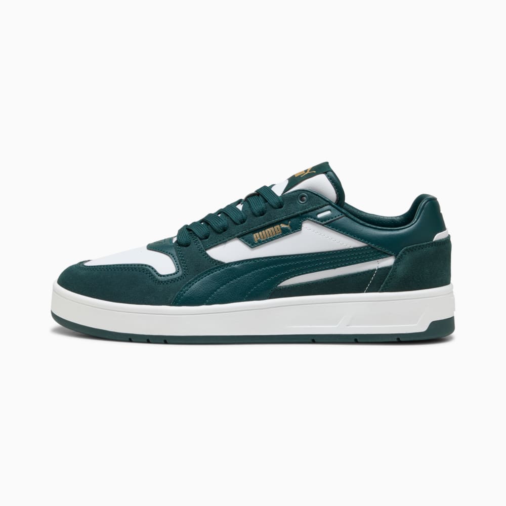Зображення Puma Кеди Court Classic Suede Sneakers Unisex #1: PUMA White-Green Terrain