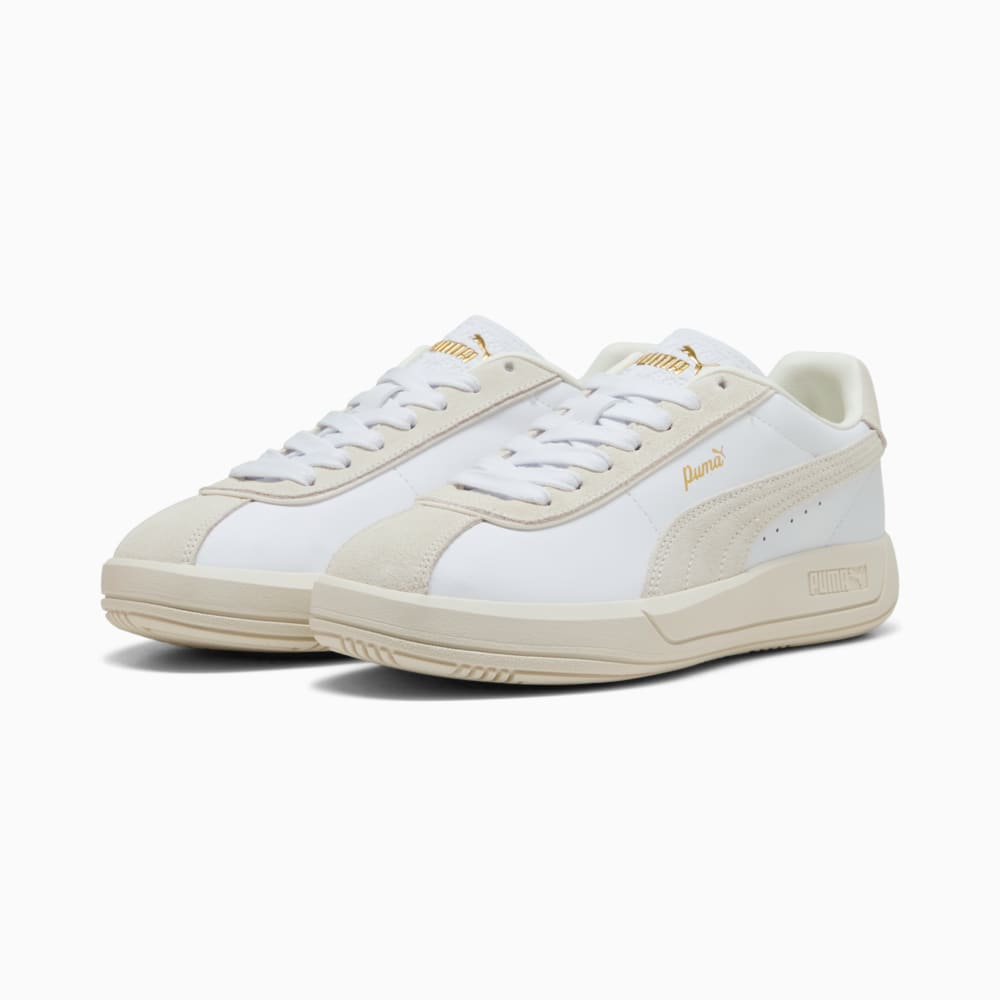 Изображение Puma Кеды PUMA Club Klassika Sneakers Women #2: PUMA White-Warm White-PUMA Gold