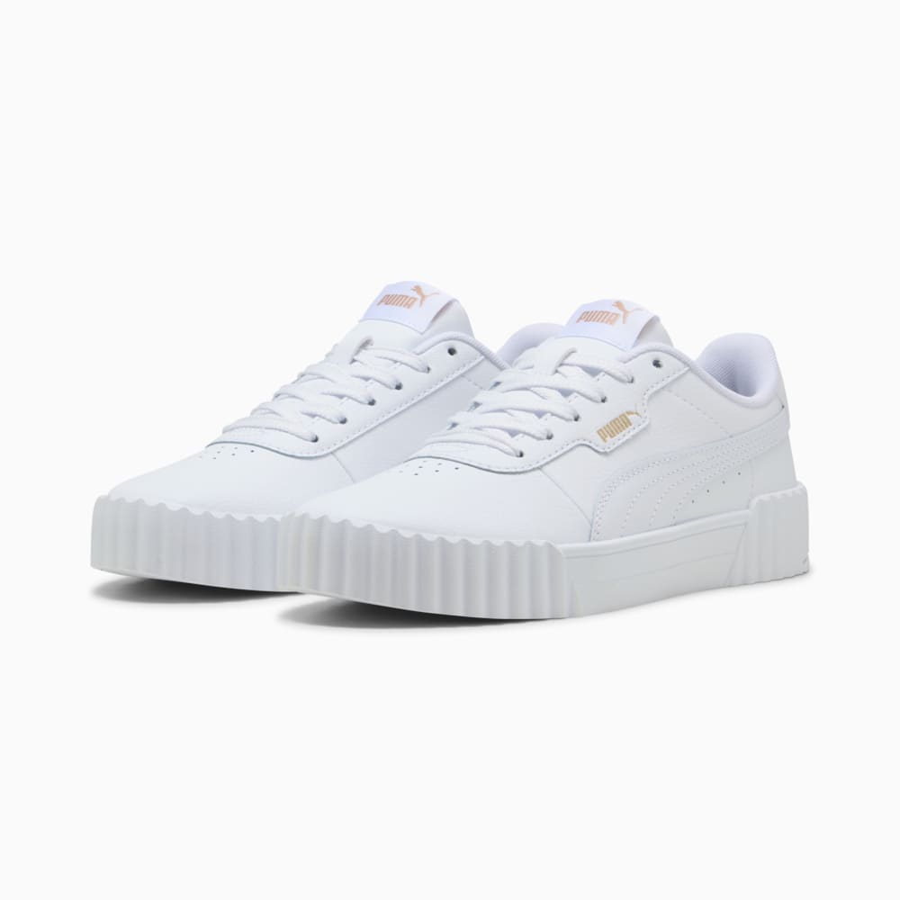 Изображение Puma Кеды Carina 3.0 Sneakers Women #2: PUMA White-PUMA Gold