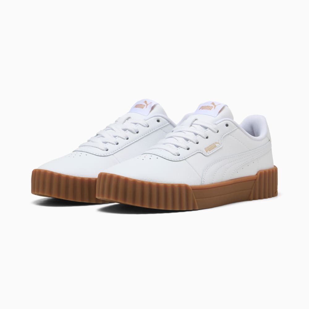 Изображение Puma Кеды Carina 3.0 Sneakers Women #2: PUMA White-PUMA Gold-Gum