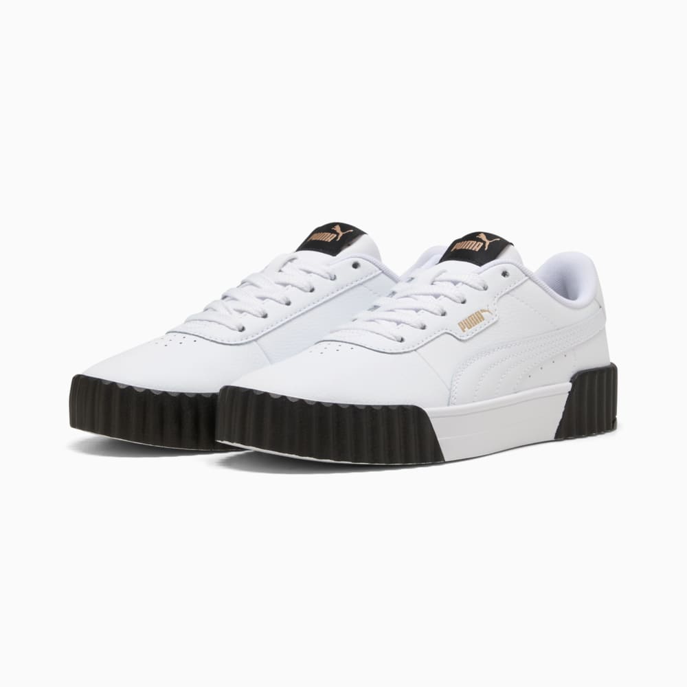 Зображення Puma Кеди Carina 3.0 Sneakers Women #2: PUMA White-PUMA Gold-PUMA Black