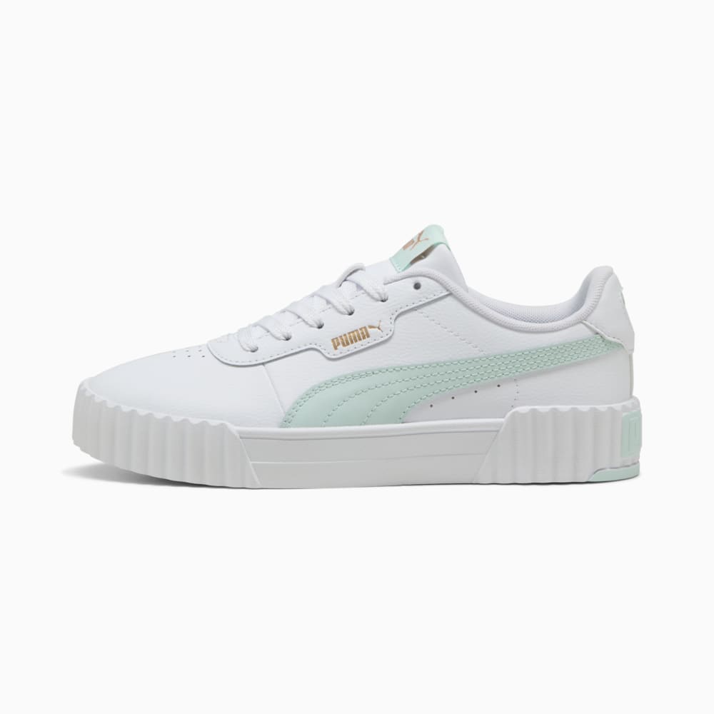Зображення Puma Кеди Carina 3.0 Sneakers Women #1: PUMA White-Peaceful Blue-PUMA Gold