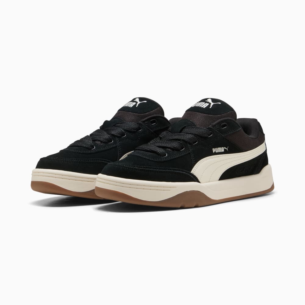 Изображение Puma Кеды Park Lifestyle SK8 Suede Sneakers Unisex #2: PUMA Black-Frosted Ivory