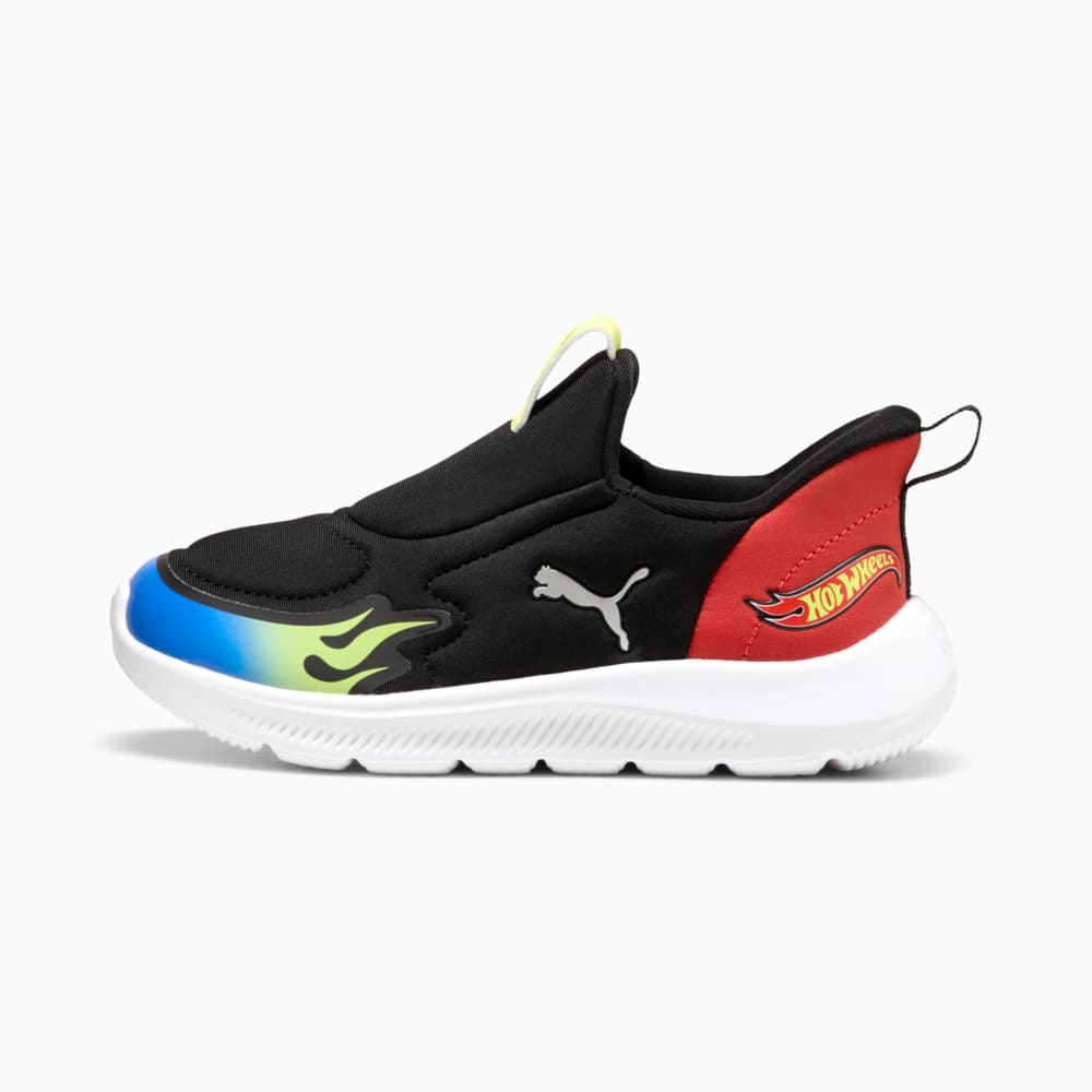 Изображение Puma Детские кроссовки PUMA x HOT WHEELS Fun Racer 2 SLIPTECH Sneakers Kids #1: PUMA Black-Lemon Sherbert-PUMA Team Royal