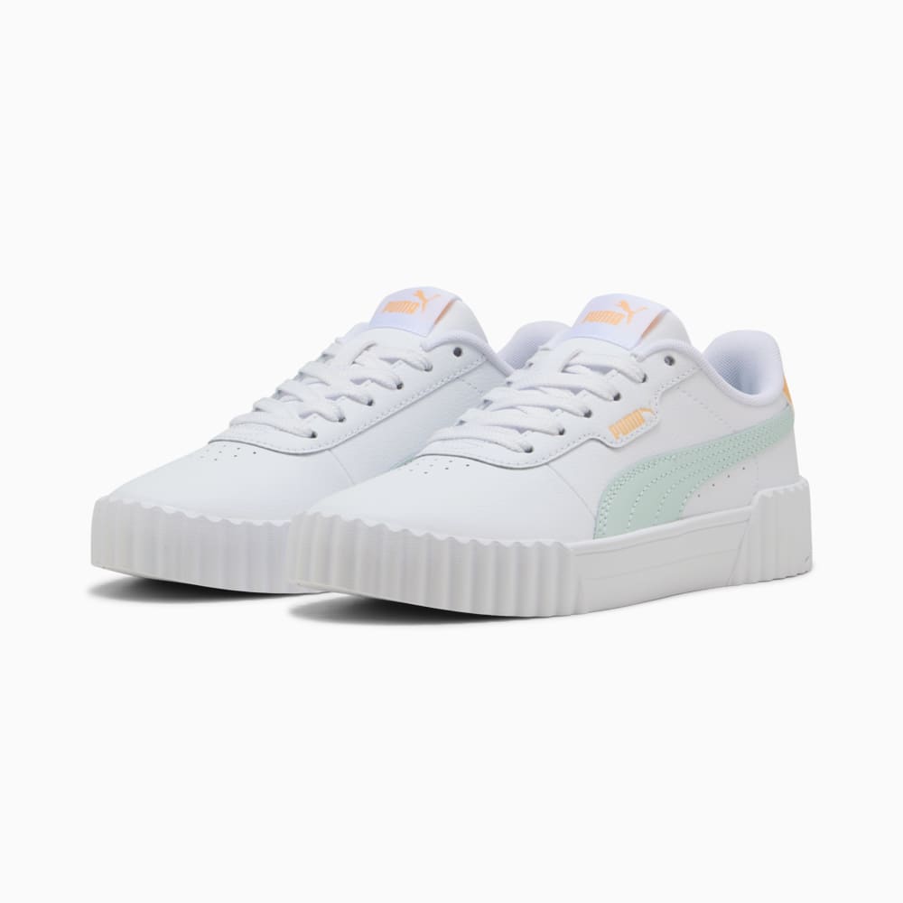 Зображення Puma Кеди Carina 3.0 Sneakers Youth #2: PUMA White-Peaceful Blue-Almost Apricot