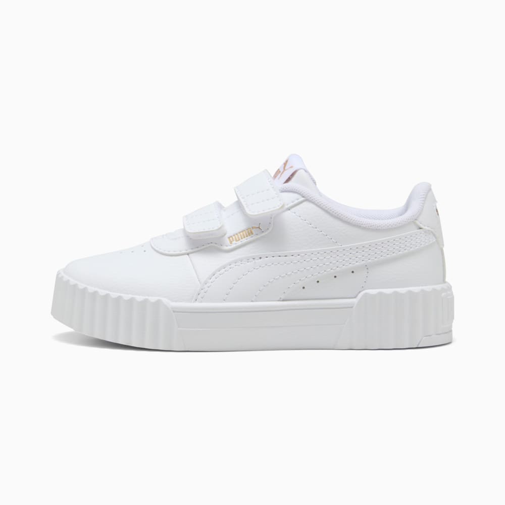 Зображення Puma Дитячі кеди Carina 3.0 Sneakers Kids #1: PUMA White-PUMA Gold