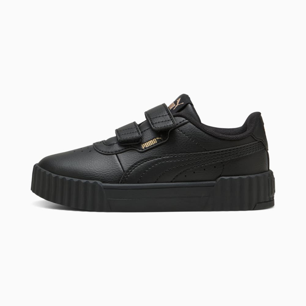 Изображение Puma Детские кеды Carina 3.0 Sneakers Kids #1: PUMA Black-PUMA Gold