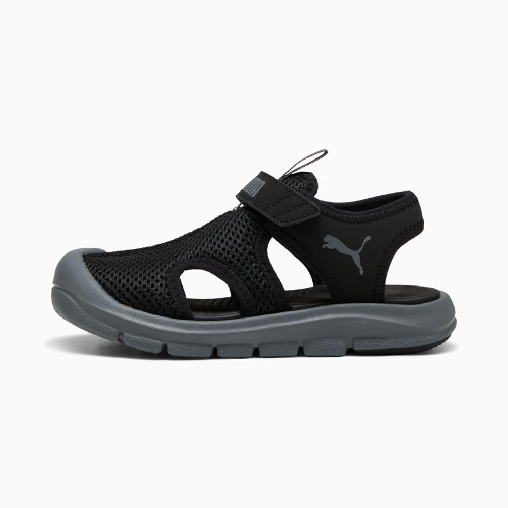 Изображение Puma Детские сандалии Fun Racer Mesh Sandals Kids #1: PUMA Black-Cool Dark Gray