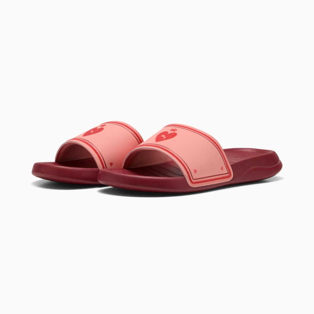 Изображение Puma Шлепанцы Popcat 20 Idylle Slides Women #2: Pink Fruit-Peach Frost-Dark Crimson