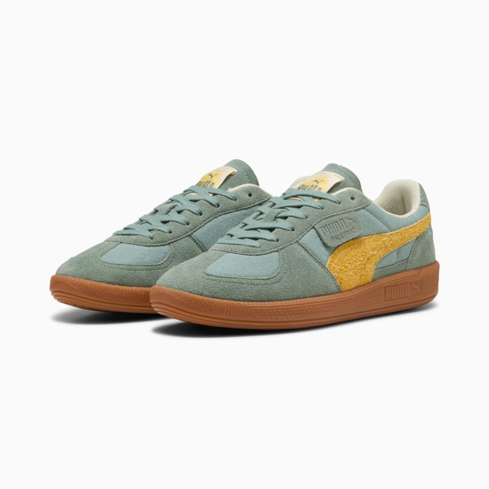 Изображение Puma Кеды Palermo Weathered Sneakers #2: Green Moon-Sunny Yellow