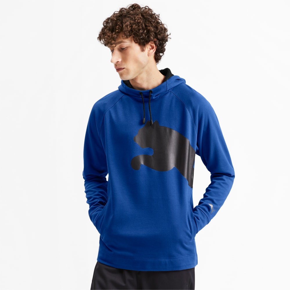 PUMA Cat Sweat Hoodie Galaxy Blue Puma Black Puma 518451 03