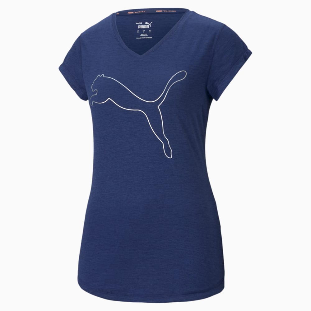 

PUMA - female - Футболка Favourite Heather Cat Women's Training Tee – Elektro Blue Heather-Cat outline –, Синий