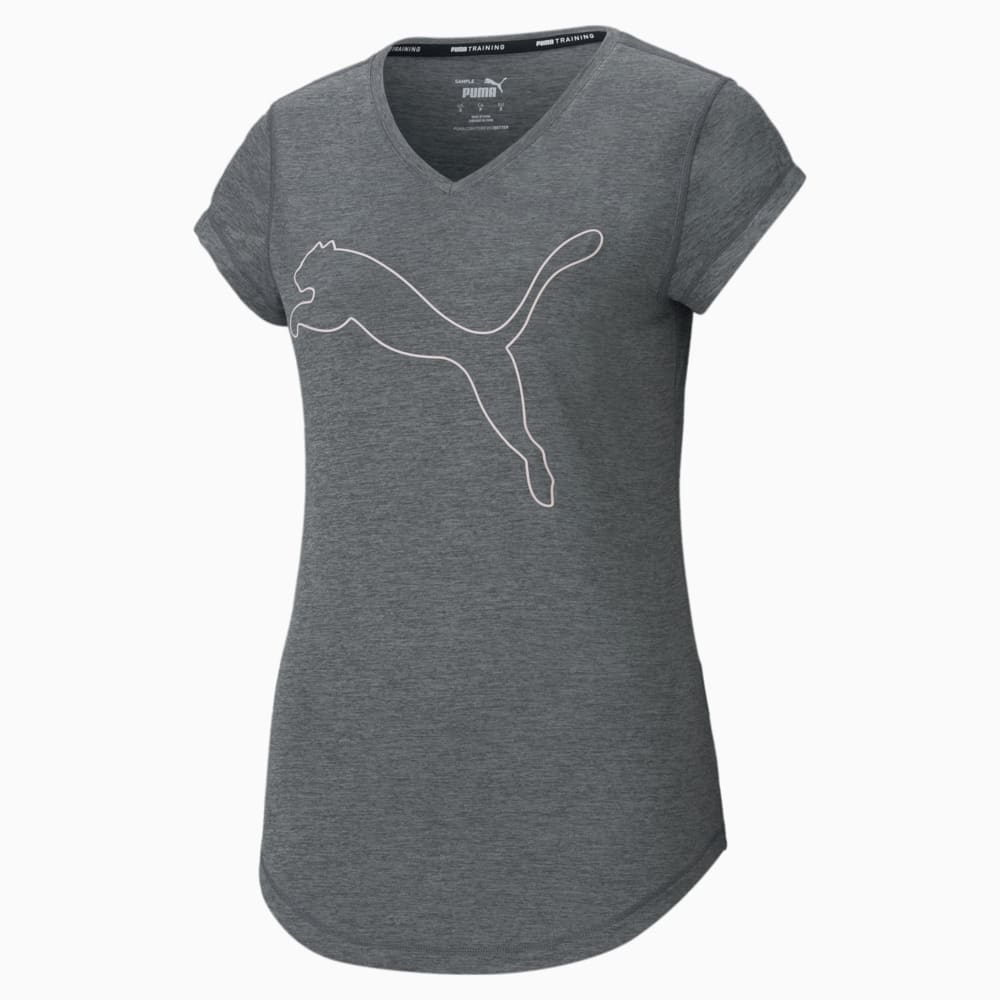 Изображение Puma Футболка Favourite Heather Cat Women's Training Tee #1: Charcoal Heather-Cat Outline