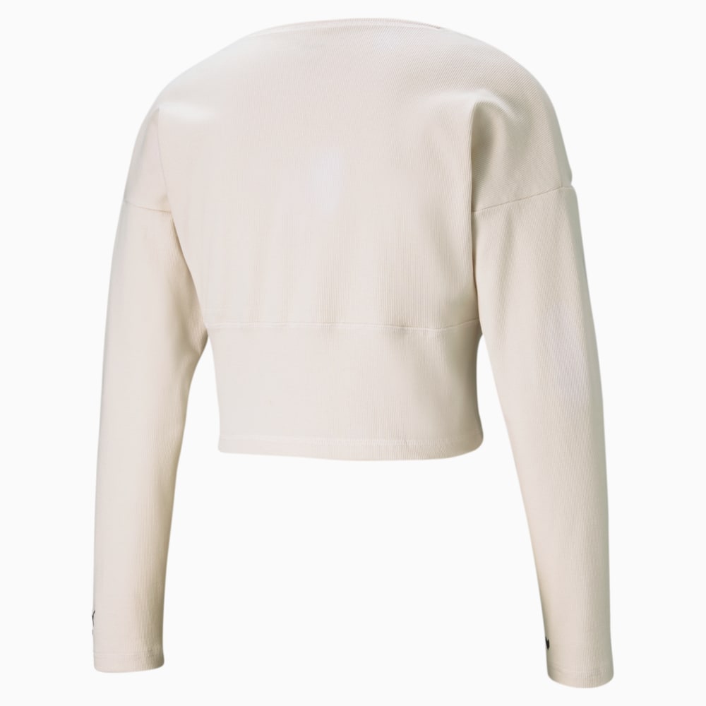 

PUMA - female - Топ с длинным рукавом Exhale Ribbed Knit V-Neck Long Sleeve Women's Training Top – Pastel Parchment –, Розовый